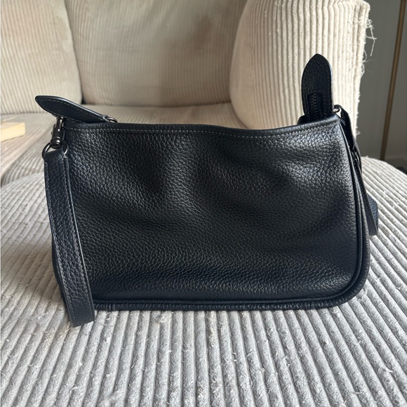 Coach Black Pebbled Leather Shoulder Bag - Picture 3 of 6